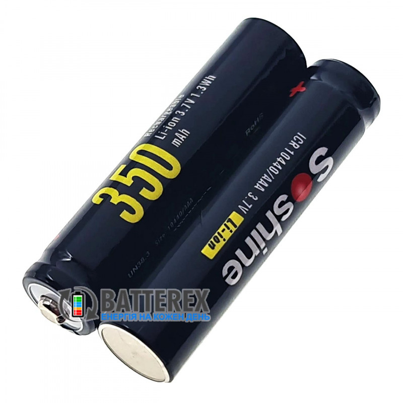 Аккумулятор 10440 AAA Li-ion 3.7V Soshine ICR 350 mah 2A без платы защиты Аккумулятор 10440 AAA Li-ion 3.7V Soshine ICR 350 mah 2A без платы защиты