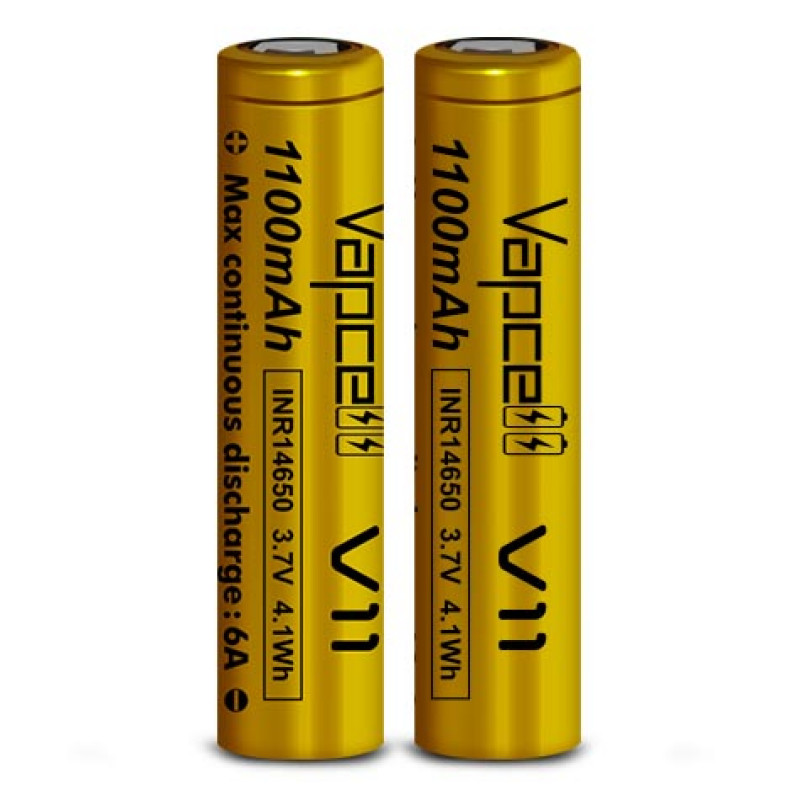 Аккумулятор 14650 Vapcell INR V11 1100mah 3.7V 6A без платы защиты