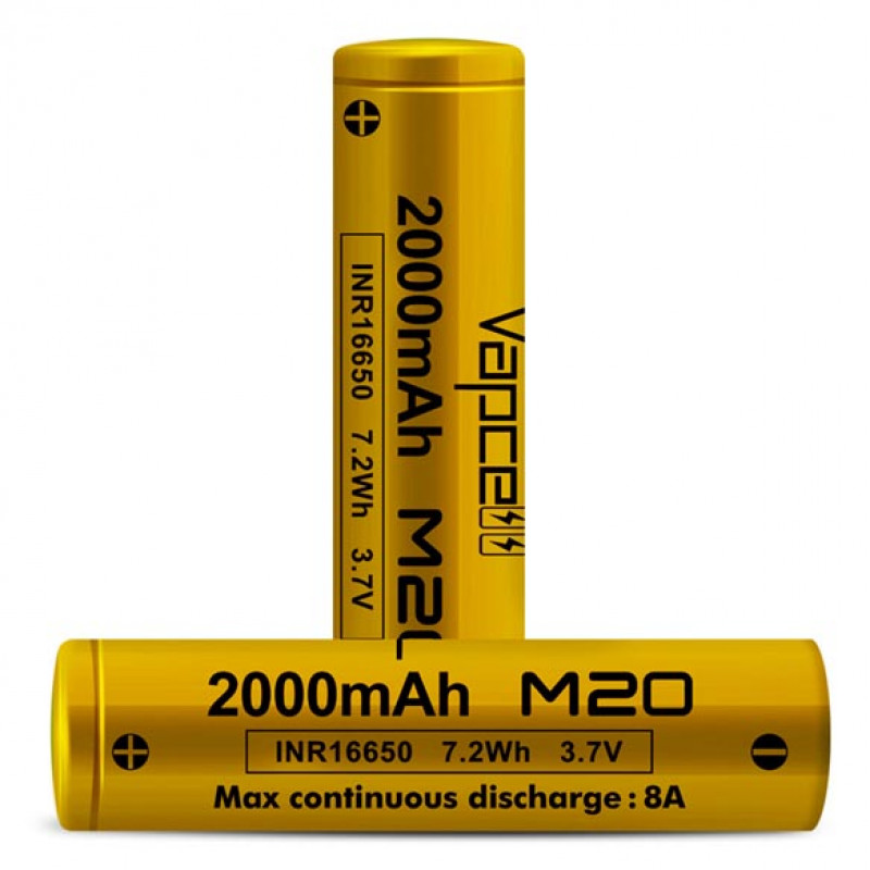 Аккумулятор 16650 Vapcell INR M20 2000mah 3.7V 8A без платы защиты Аккумулятор 16650 Vapcell INR M20 2000mah 3.7V 8A без платы защиты
