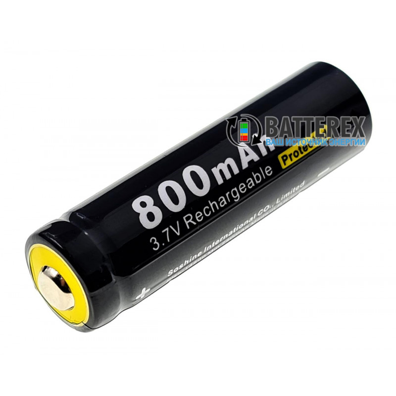 Аккумуляторы 14500 (АА) с платой защиты Soshine 800mah 3,7V для фонарика - комплект 4 шт. Аккумуляторы 14500 (АА) с платой защиты Soshine 800mah 3,7V для фонарика - комплект 4 шт.