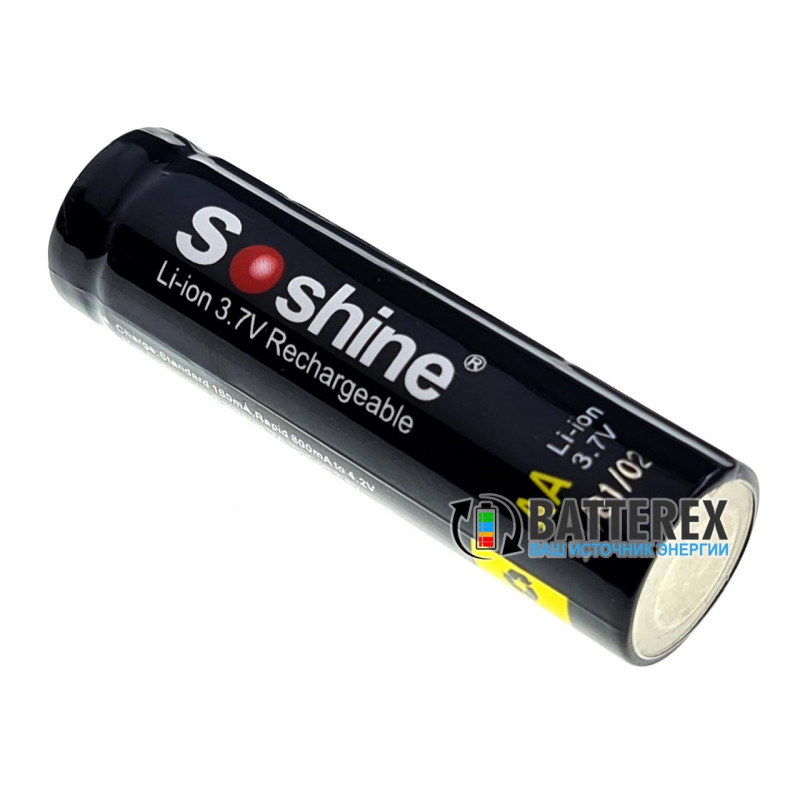 Аккумуляторы 14500 (АА) с платой защиты Soshine 800mah 3,7V для фонарика - комплект 4 шт. Аккумуляторы 14500 (АА) с платой защиты Soshine 800mah 3,7V для фонарика - комплект 4 шт.
