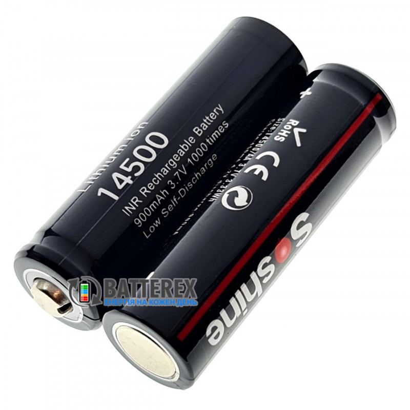 Аккумулятор 14500 Soshine 900mah 3.7V 2.7A Button Top без защиты Аккумулятор 14500 Soshine 900mah 3.7V 2.7A Button Top без защиты