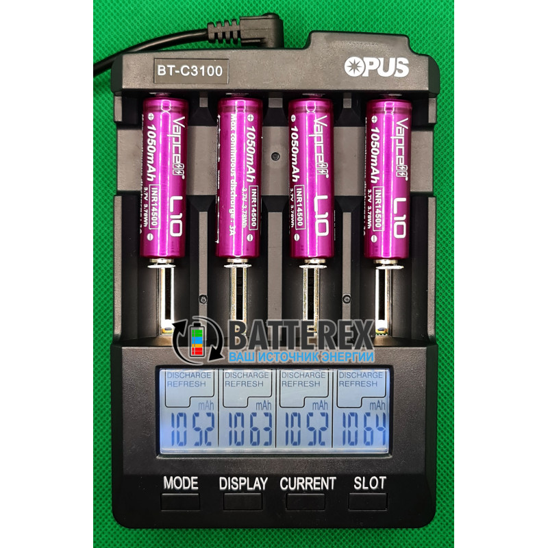 14500 Vapcell L10 1050mah 3.7V 3A, высокая реальная ёмкость