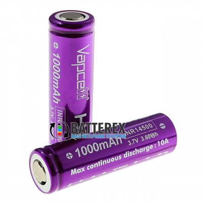 14500 Vapcell H10 1000mah 3,7V 10A высокотоковый