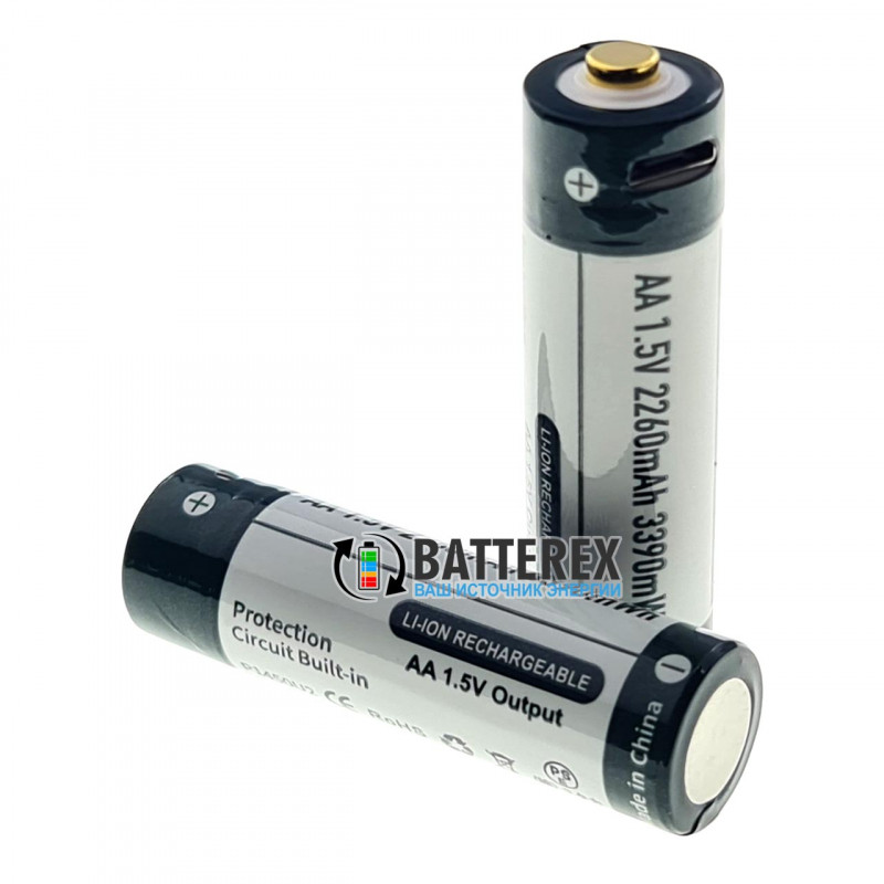 Литиевый АА аккумулятор Li-ion Keeppower 1.5V 2260mah с зарядкой от USB с постоянным напряжением 1.5В Литиевый АА аккумулятор Li-ion Keeppower 1.5V 2260mah с зарядкой от USB с постоянным напряжением 1.5В