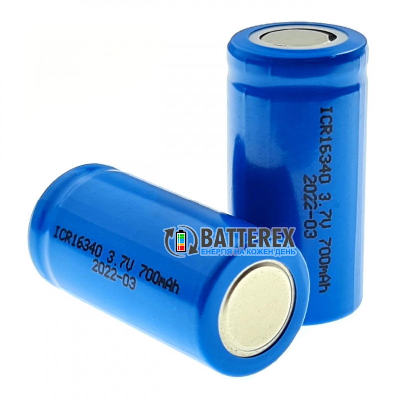 Аккумулятор 16340 CR123A Li-ion Batimex ICR 700mah 3.7V 1.4A Flat Top без защиты Аккумулятор 16340 CR123A Li-ion Batimex ICR 700mah 3.7V 1.4A Flat Top без защиты