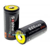 16340 CR123A Soshine 600mah 3,0V LiFePO4 Protected с защитой 16340 CR123A Soshine 600mah 3,0V LiFePO4 Protected с защитой