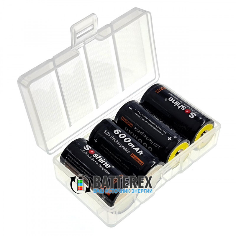 Аккумулятор 16340 CR123A Soshine 600mah 3,0V LiFePO4 Protected Аккумулятор 16340 CR123A Soshine 600mah 3,0V LiFePO4 Protected