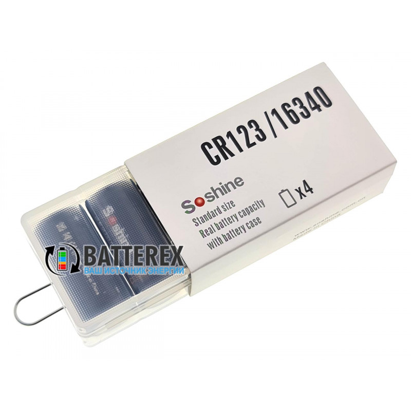 Аккумулятор 16340 CR123A Soshine 600mah 3,0V LiFePO4 Protected Аккумулятор 16340 CR123A Soshine 600mah 3,0V LiFePO4 Protected