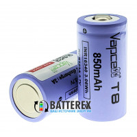 16340 CR123A Vapcell 850mah 3,7V 3A без защиты