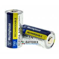 16340 CR123A Westinghouse 750mah 3.7V 2A Button Top без защиты 16340 CR123A Westinghouse 750mah 3.7V 2A Button Top без защиты