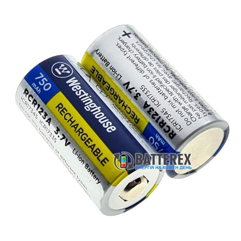Аккумулятор 16340 CR123A Li-ion Westinghouse 750mah 3.7V 2A Button Top без защиты Аккумулятор 16340 CR123A Li-ion Westinghouse 750mah 3.7V 2A Button Top без защиты