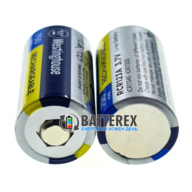 Аккумулятор 16340 CR123A Li-ion Westinghouse 750mah 3.7V 2A Button Top без защиты Аккумулятор 16340 CR123A Li-ion Westinghouse 750mah 3.7V 2A Button Top без защиты