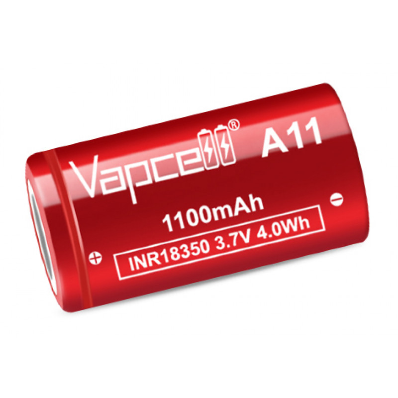 Аккумулятор 18350 Vapcell A11 INR 1100mah 3.7V 10A высокотоковый без защиты Аккумулятор 18350 Vapcell A11 INR 1100mah 3.7V 10A высокотоковый без защиты