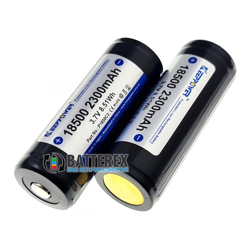 Аккумулятор Li-ion 18500 Keeppower 2300mah 3,7V Protected защитой