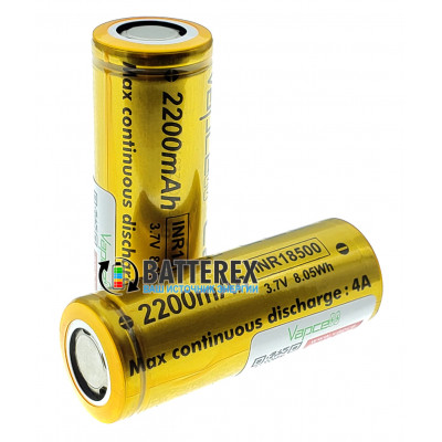 18500 Vapcell INR L22 2200mah 3.7V 4A без защиты