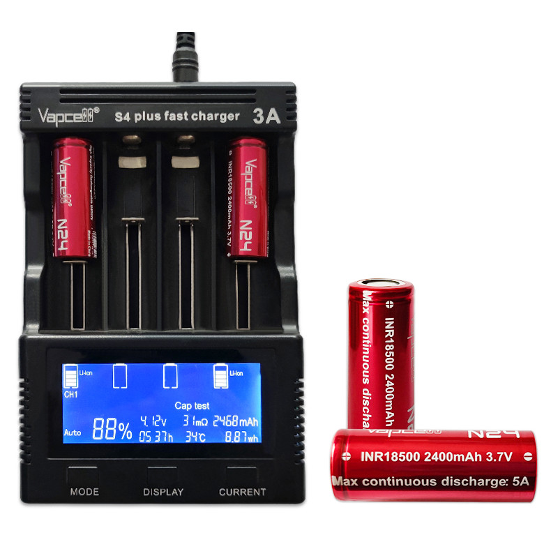 Аккумулятор Li-ion 18500 Vapcell INR N24 2400mah 3.7V 5A без защиты Аккумулятор Li-ion 18500 Vapcell INR N24 2400mah 3.7V 5A без защиты
