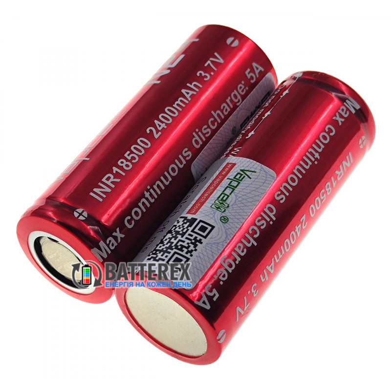 Аккумулятор Li-ion 18500 Vapcell INR N24 2400mah 3.7V 5A без защиты Аккумулятор Li-ion 18500 Vapcell INR N24 2400mah 3.7V 5A без защиты