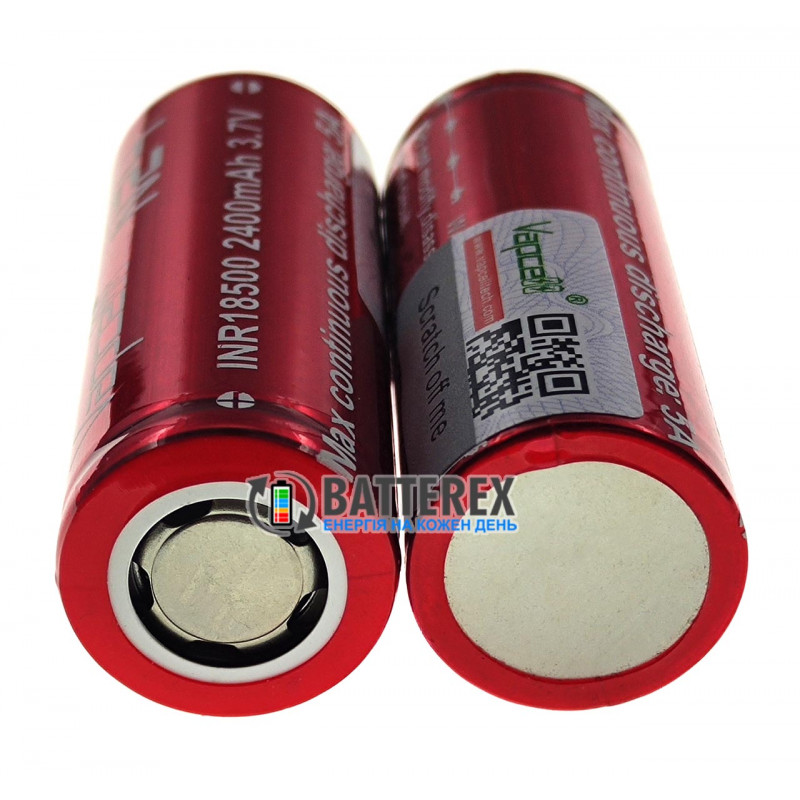 Аккумулятор Li-ion 18500 Vapcell INR N24 2400mah 3.7V 5A без защиты Аккумулятор Li-ion 18500 Vapcell INR N24 2400mah 3.7V 5A без защиты