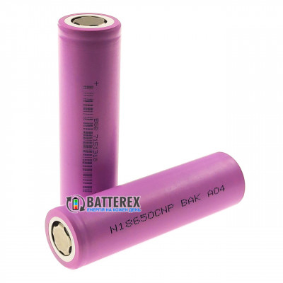 18650 BAK N18650CNP 2500mAh 3.6V 30A - высокотоковый - Оригинал