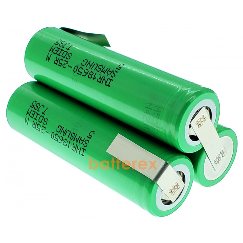 Сборка 18650 3S 11.1-12.6V 20A 2500mah из 3х аккумуляторов 18650 Samsung 25R 2500mah для шуруповёрта (треугольная) Сборка 18650 3S 11.1-12.6V 20A 2500mah из 3х аккумуляторов 18650 Samsung 25R 2500mah для шуруповёрта (треугольная)