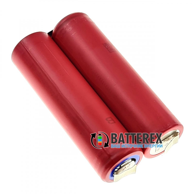 Сборка 18650 2S 7,4V 3500mah на базе аккумуляторов 18650 Sanyo NCR18650GA 3500mah 10А Сборка 18650 2S 7,4V 3500mah на базе аккумуляторов 18650 Sanyo NCR18650GA 3500mah 10А