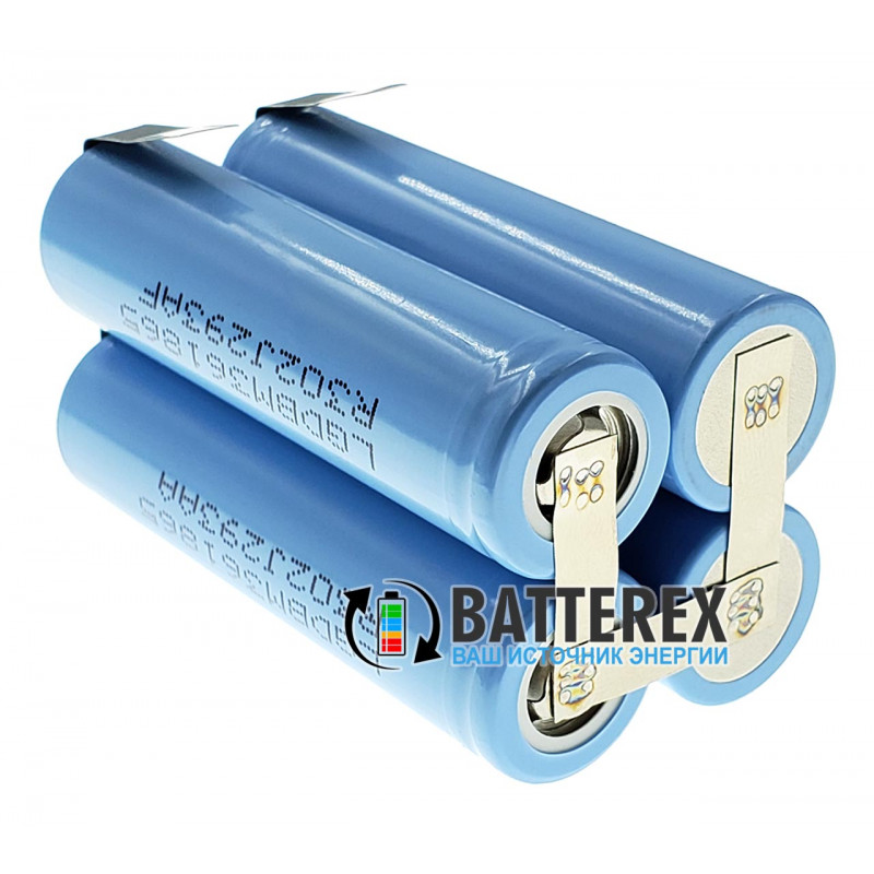 Сборка 2S2P 8.4V 7200mah из 4х аккумуляторов 18650 Samsung LG M36 3600mah 10A