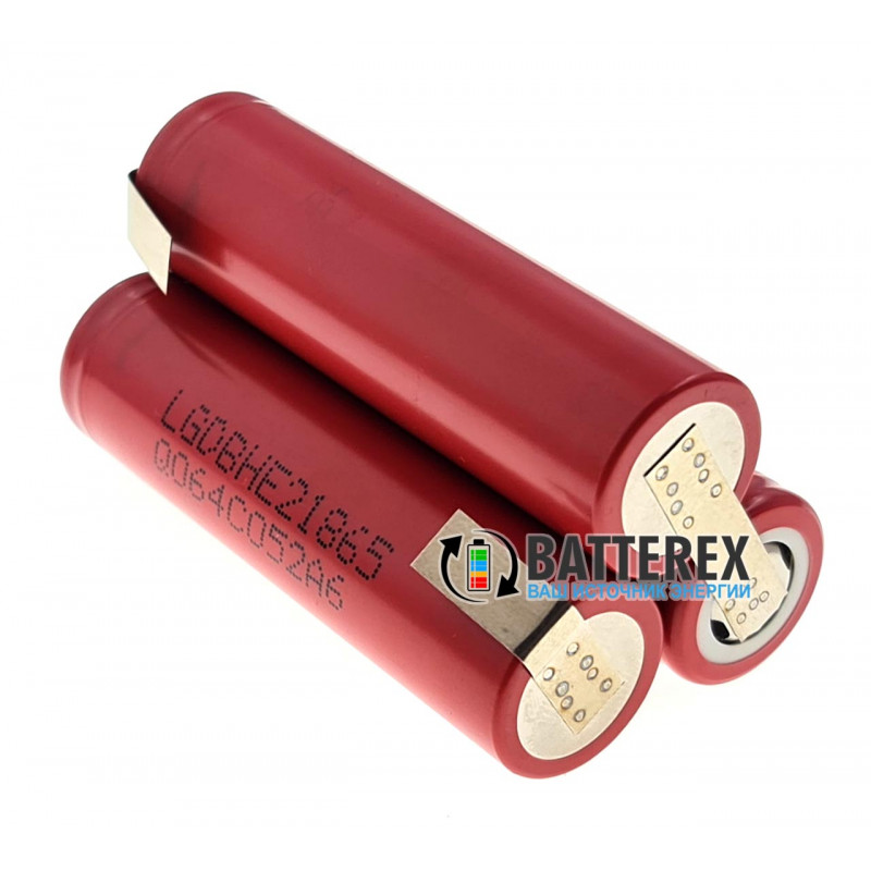 Аккумуляторная сборка 18650 3S 12V 2500mah 20A из 3х аккумуляторов 18650 LG HE2 2500mah треугольная для электроинструмента