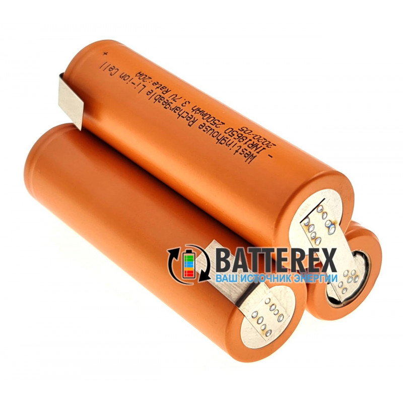 Сборка 3S 11.1-12.6V 20A из 3х аккумуляторов 18650 Westinghouse 2500mah для шуруповёрта (треугольная) Сборка 3S 11.1-12.6V 20A из 3х аккумуляторов 18650 Westinghouse 2500mah для шуруповёрта (треугольная)