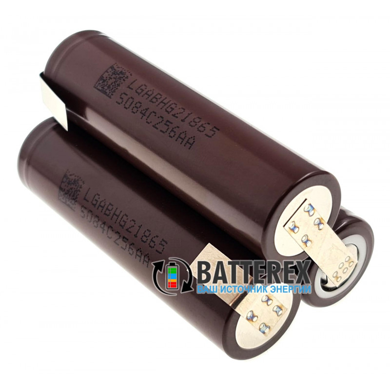 Сборка 3S 11.1-12.6V 20A 3000mah из 3х аккумуляторов 18650 LG HG2 для электроинструмента (треугольная) Сборка 3S 11.1-12.6V 20A 3000mah из 3х аккумуляторов 18650 LG HG2 для электроинструмента (треугольная)