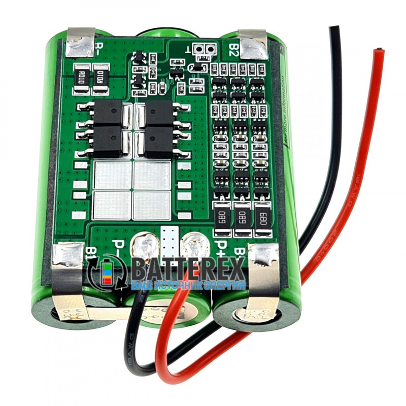 Сборка 18650 3S 12V 10A 3500mah из 3х 18650 LG MJ1 3500mah + BMS 3S FL-15A + провода + термоусадка Сборка 18650 3S 12V 10A 3500mah из 3х 18650 LG MJ1 3500mah + BMS 3S FL-15A + провода + термоусадка