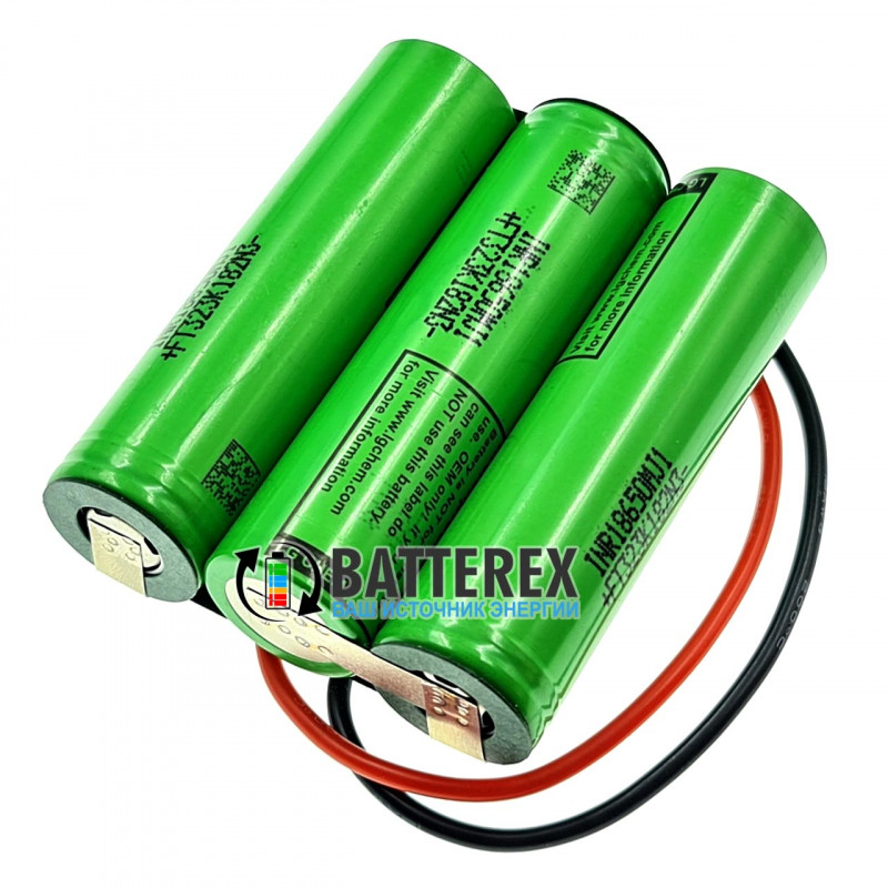 Сборка 18650 3S 12V 10A 3500mah из 3х 18650 LG MJ1 3500mah + BMS 3S FL-15A + провода + термоусадка Сборка 18650 3S 12V 10A 3500mah из 3х 18650 LG MJ1 3500mah + BMS 3S FL-15A + провода + термоусадка