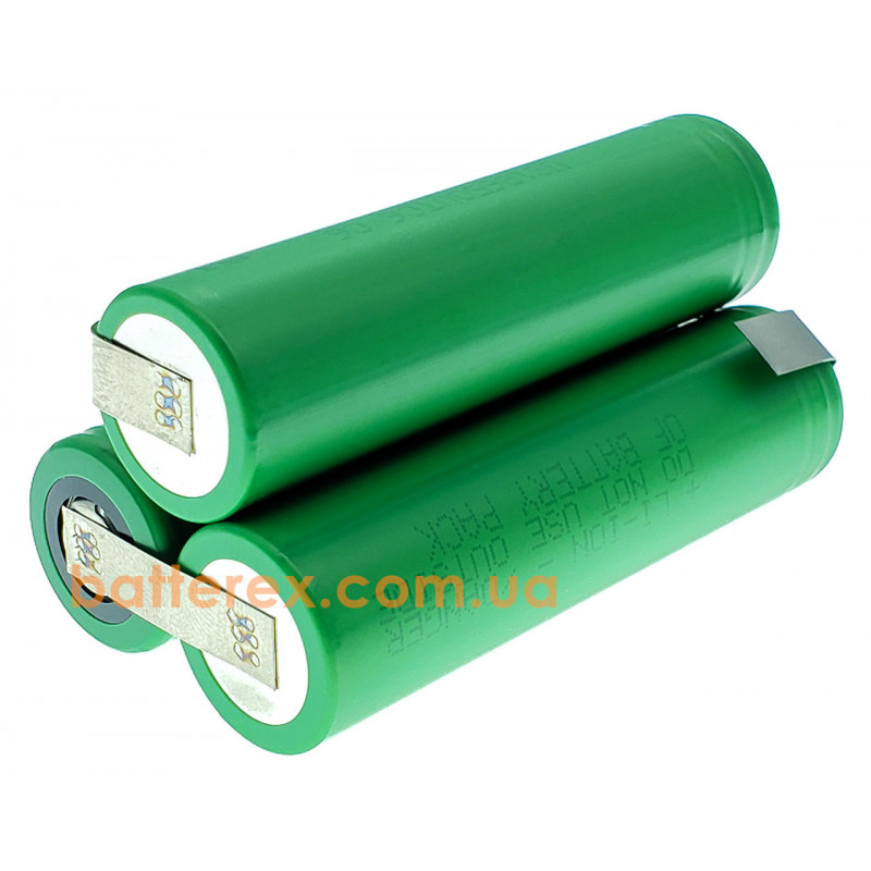 Сборка 11,1В из 3х аккумуляторов 18650 Sony/Murata VTC6 3120mah для шуруповёрта Сборка 11,1В из 3х аккумуляторов 18650 Sony/Murata VTC6 3120mah для шуруповёрта