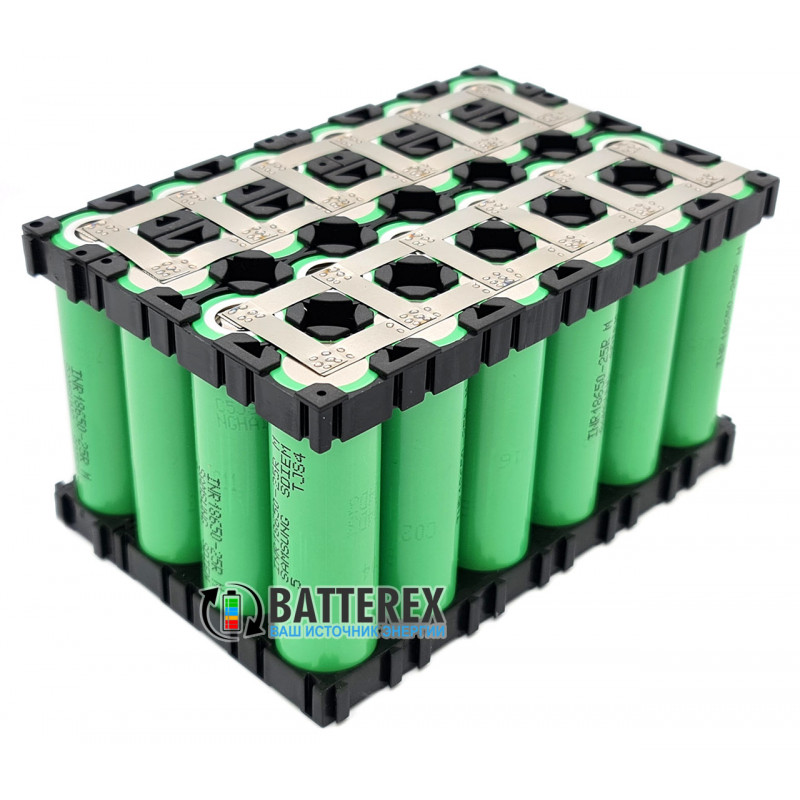 Сборка 4S6P 14,8V 15000mah из 24х аккумуляторов 18650 Samsung 25R 2500mah 20А (прямоугольная) Сборка 4S6P 14,8V 15000mah из 24х аккумуляторов 18650 Samsung 25R 2500mah 20А (прямоугольная)
