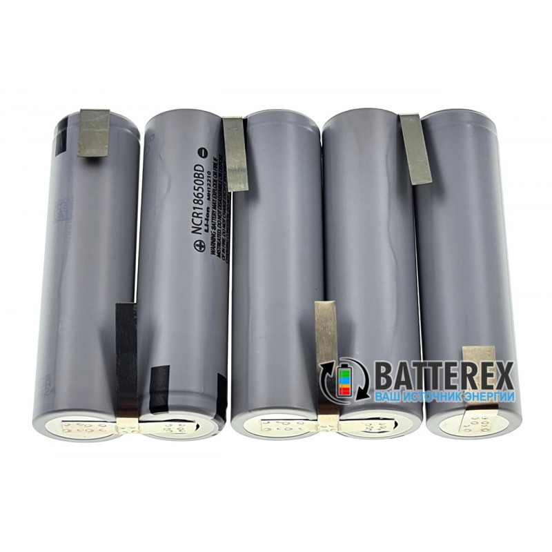 Аккумуляторная сборка 18650 5S 18.5 - 21V 3200mah 10A из 5 аккумуляторов 18650 Panasonic NCR18650BD 3200mah Аккумуляторная сборка 18650 5S 18.5 - 21V 3200mah 10A из 5 аккумуляторов 18650 Panasonic NCR18650BD 3200mah