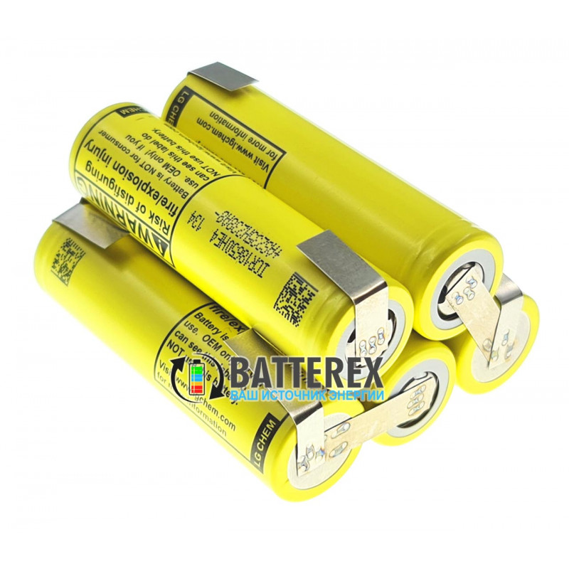 Сборка 3S 5S 18.5-21V 20A из 5 аккумуляторов 18650 LG HE4 2500mah для шуруповёрта Сборка 3S 5S 18.5-21V 20A из 5 аккумуляторов 18650 LG HE4 2500mah для шуруповёрта