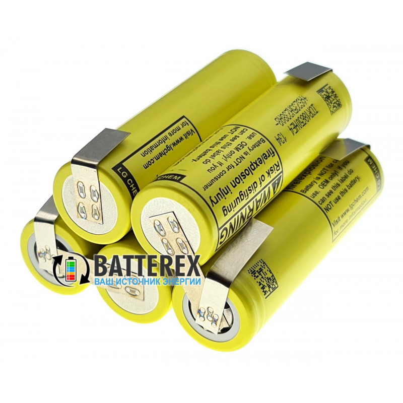 Сборка 3S 5S 18.5-21V 20A из 5 аккумуляторов 18650 LG HE4 2500mah для шуруповёрта Сборка 3S 5S 18.5-21V 20A из 5 аккумуляторов 18650 LG HE4 2500mah для шуруповёрта