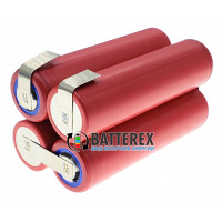 Сборка 4S 14.8-16.8V 10A 3500mah из 4х аккумуляторов 18650 Sanyo NCR18650GA (прямоугольная) Сборка 4S 14.8-16.8V 10A 3500mah из 4х аккумуляторов 18650 Sanyo NCR18650GA (прямоугольная)