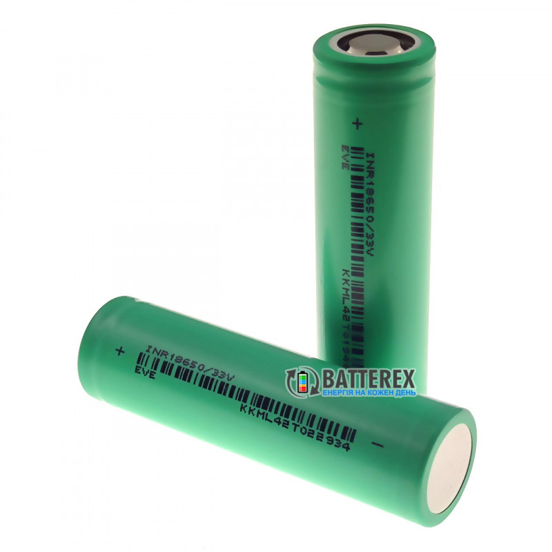 Аккумулятор литий-ионный 18650 EVE INR18650-33V 3200mAh 3.6V 10A
