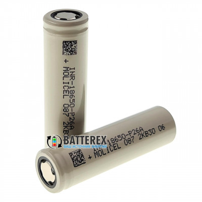 18650 Molicel INR P26A 2600mah 3.6V 35A высокотоковый (лучше чем Sony Murata VTC5A) 18650 Molicel INR P26A 2600mah 3.6V 35A высокотоковый (лучше чем Sony Murata VTC5A)
