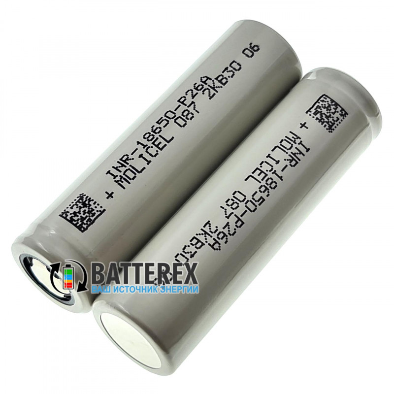 Аккумулятор 18650 Molicel INR-18650-P26A 2600mah 3.6V высокотоковый 35A Аккумулятор 18650 Molicel INR-18650-P26A 2600mah 3.6V высокотоковый 35A