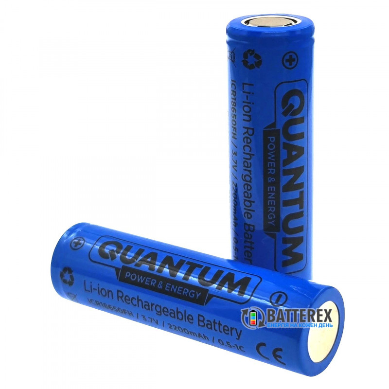 Аккумулятор 18650 Quantum ICR18650 2200mah 3.7V 2A Аккумулятор 18650 Quantum ICR18650 2200mah 3.7V 2A