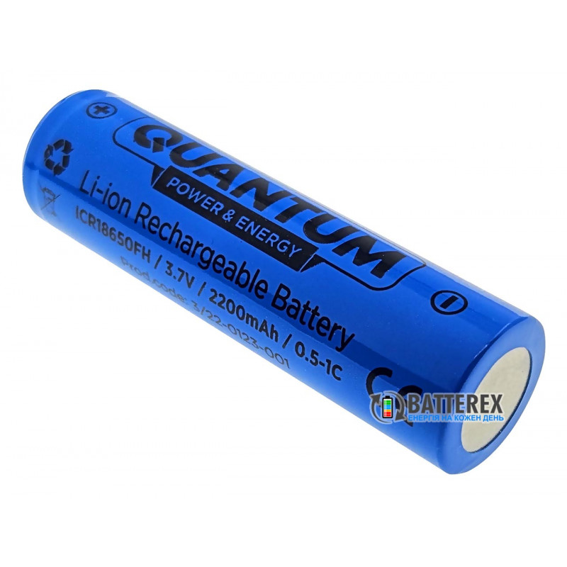 Аккумулятор 18650 Quantum ICR18650 2200mah 3.7V 2A Аккумулятор 18650 Quantum ICR18650 2200mah 3.7V 2A