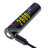 Аккумулятор 18650 Soshine 2600mah 3,7V Protected USB с защитой и встроенной зарядкой от USB Аккумулятор 18650 Soshine 2600mah 3,7V Protected USB с защитой и встроенной зарядкой от USB