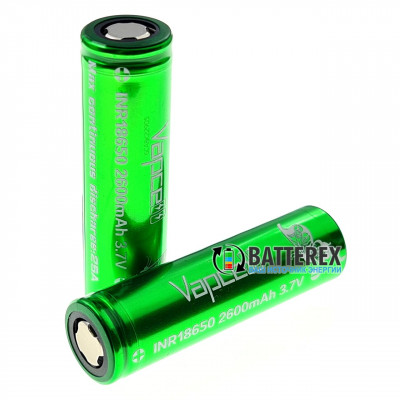 18650 Vapcell INR18650 2600mah 3.7V 25A высокотоковый