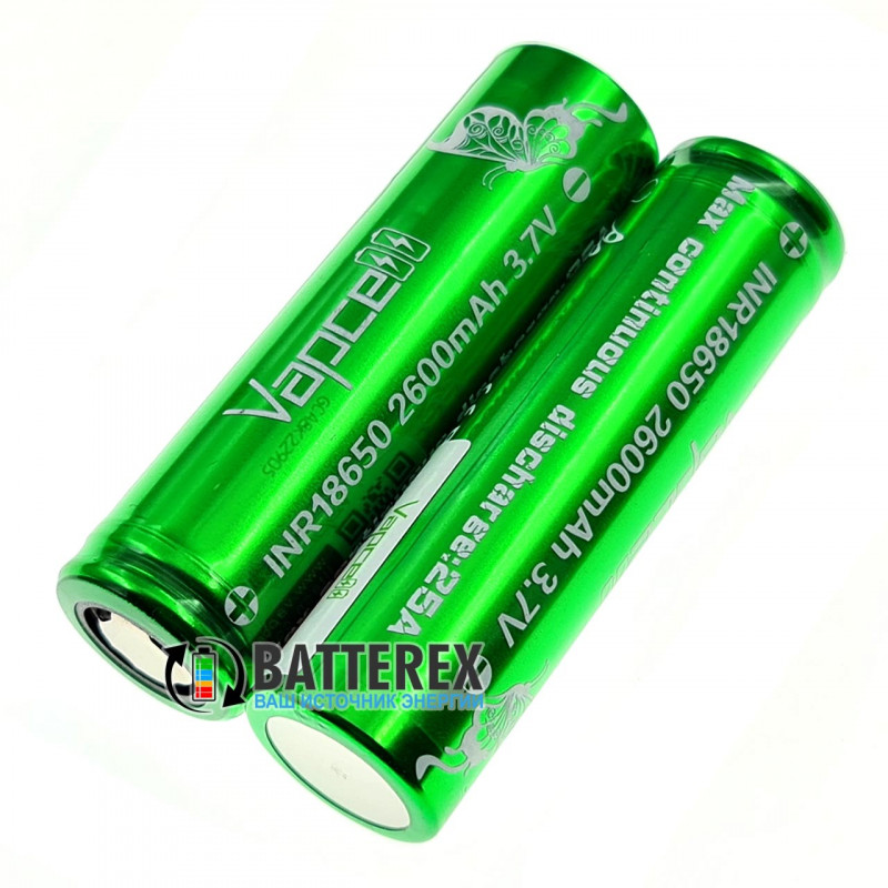 Аккумулятор 18650 Vapcell INR 2600mah 3.7V 25A высокотоковый - полный аналог Murata VTC5 Аккумулятор 18650 Vapcell INR 2600mah 3.7V 25A высокотоковый - полный аналог Murata VTC5