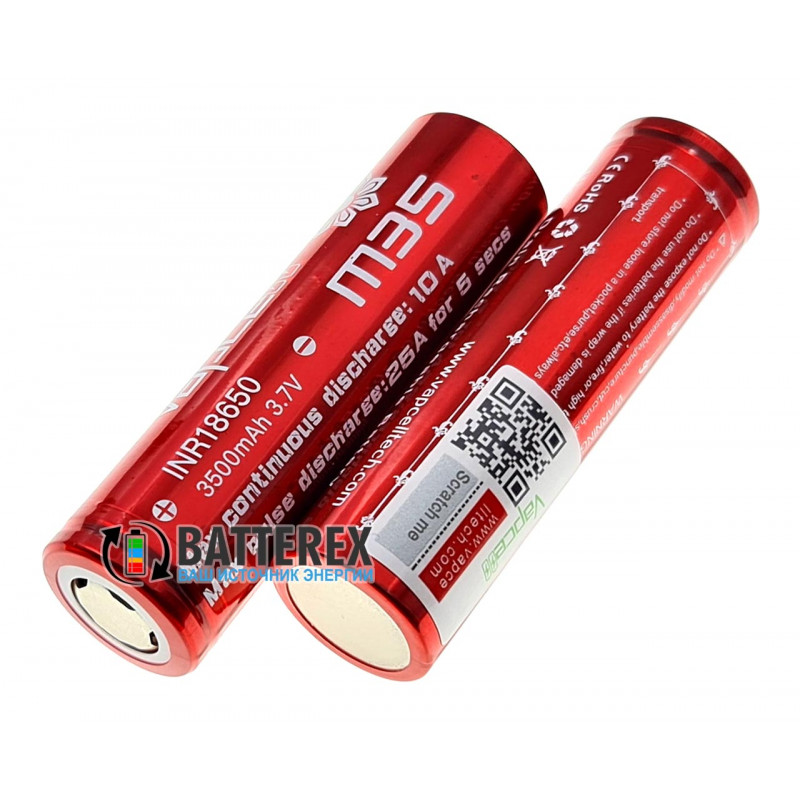 18650 Vapcell INR18650 M35 3500mah 3.7V 10/25A высокотоковый 18650 Vapcell INR18650 M35 3500mah 3.7V 10/25A высокотоковый