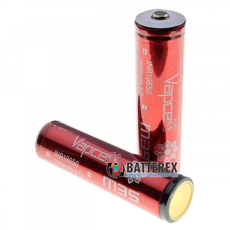 Аккумулятор 18650 для фонаря Vapcell M35 3500mah 3,7V 10A Protected с платой защиты Аккумулятор 18650 для фонаря Vapcell M35 3500mah 3,7V 10A Protected с платой защиты