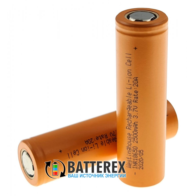 Аккумулятор 18650 Westinghouse INR18650 2500mah 20A высокотоковый Аккумулятор 18650 Westinghouse INR18650 2500mah 20A высокотоковый