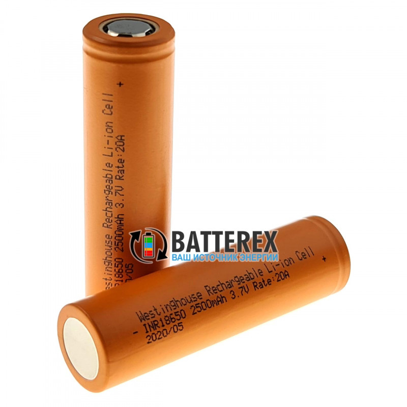 Аккумулятор 18650 Westinghouse INR18650 2500mah 20A высокотоковый Аккумулятор 18650 Westinghouse INR18650 2500mah 20A высокотоковый